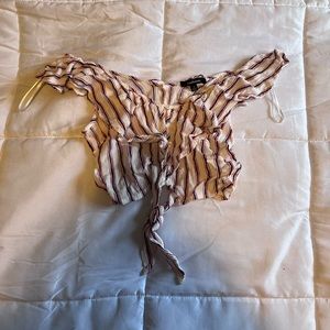 Brand new white and pink crop top